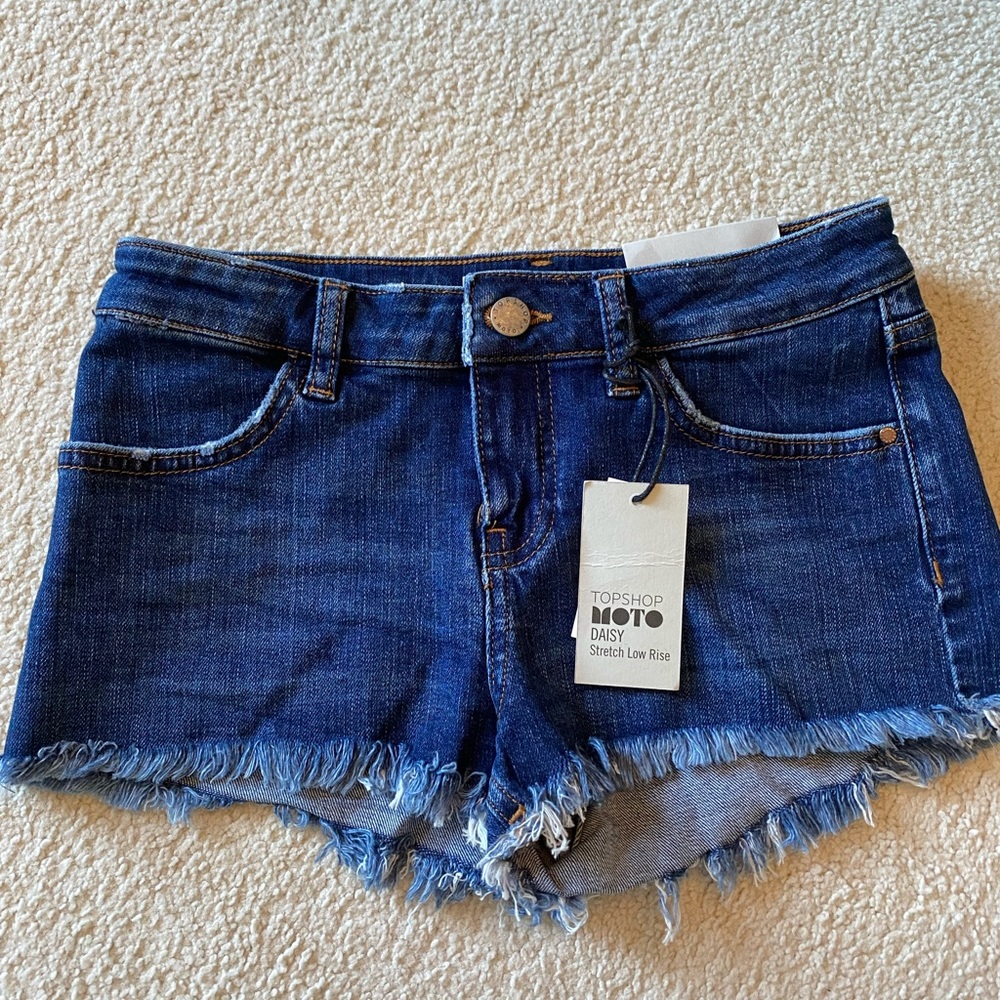 Topshop Stretch low rise Jean shorts
